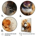 thumbnail image 3 of Designart "The Minimalist Roar of a Lion I" Animals Floater Framed Canvas Print, 3 of 7