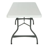 Lifetime 6 Foot Rectangle Folding Table Indoor/Outdoor Commercial Grade, White Granite (80306)