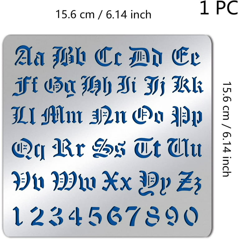  HEAVY METAL Alphabet Stencil 1 Inch Music Rock Font Set Letters  Sheet S575 : Handmade Products