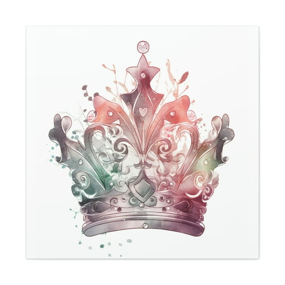 Bedtime Stories - Nursery Collection - Watercolor Princess Crown Painting