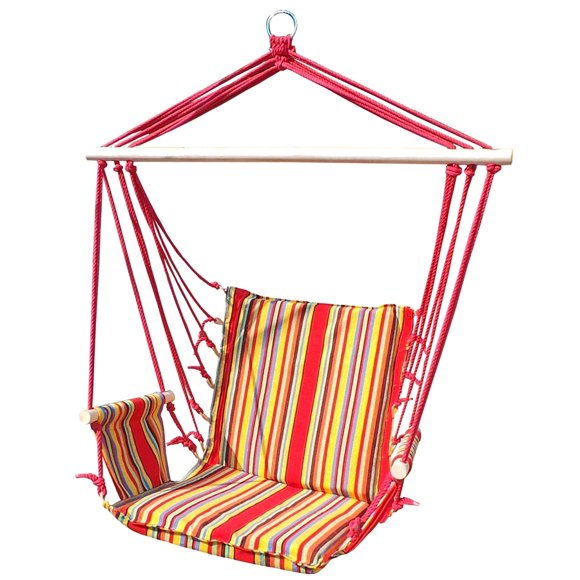 Innovation Nature - Hanging Chair with Rope Structure, 98cm x 52cm, Red