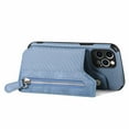 thumbnail image 3 of Dteck Case Designs for Apple iPhone, Multiple Models are Available, Premium PU Leather Hand-stitched Wallet Holder Retro Shockproof case for iPhone 13 Mini,Blue, 3 of 5
