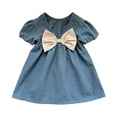 thumbnail image 3 of Enjoytime Toddler Baby Girls Dresses V-Neck Short Sleeve Summer Casual Girl Dress 3 Months-4 Years, 3 of 8