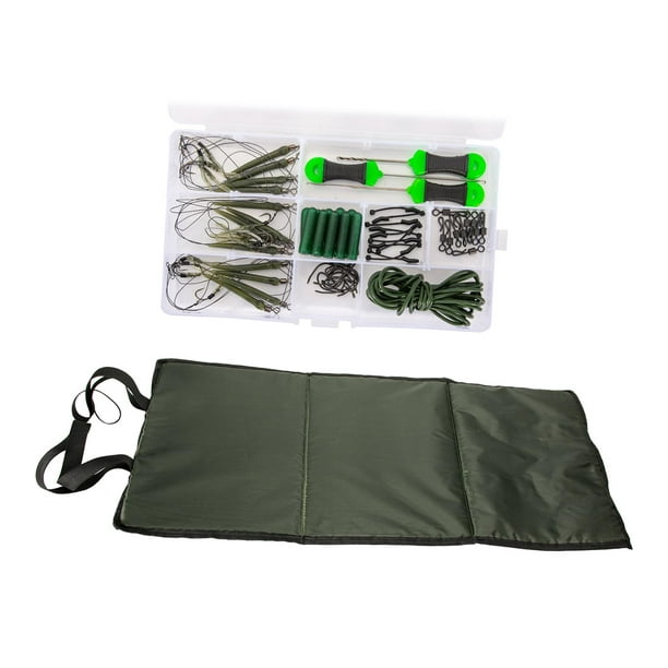 Portable Carp Fishing Unhooking Mat with Small Lure Box Floor Landing Mat  for