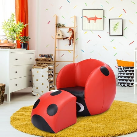 Insect Shape Kids Sofa Chair Couch Cute Mini Baby Toddler W Ottoman