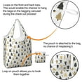 thumbnail image 4 of 5 Pack Foldable Shopping Bag,Gold Christmas Tree Pattern Reusable Grocery Bags with Pockets,Large Reusable Tote Bags with Handles Waterproof & Lightweight, 4 of 6