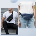 thumbnail image 6 of Bocaoying 2 Pack Multi-Pockets Fanny Packs for Men Women, Crossbody Bag Waist Bag with 6-Zipper Pockets and Adjustable Straps, Water Repellent Bum Bag for Outdoors Sports Travel Hiking Running, 6 of 7
