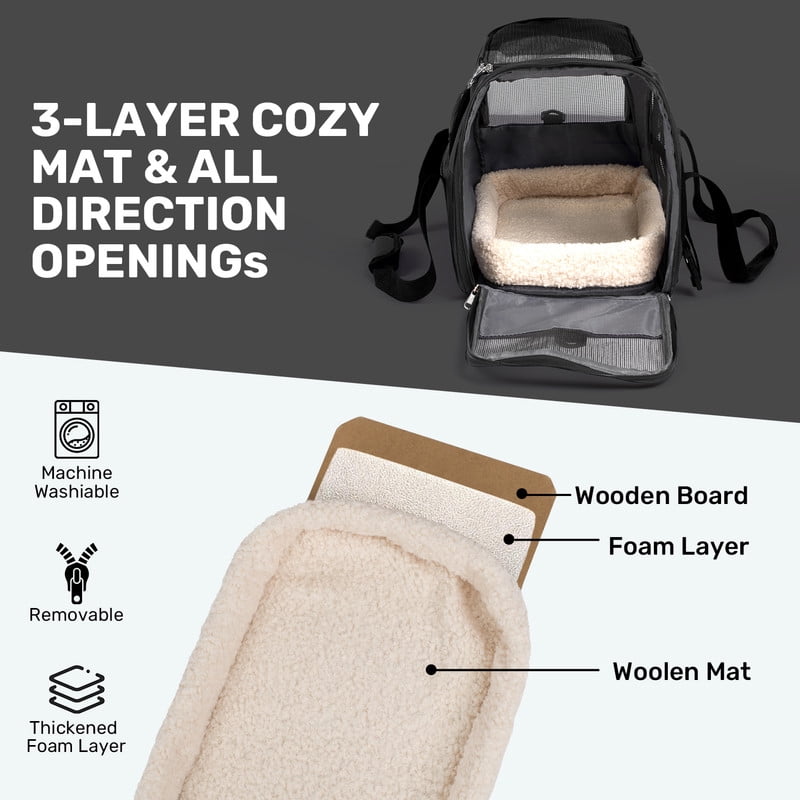 Cat Carriers Dog Carrier For Small Medium Cats Dog Soft Sided, Collapsible Waterproof Travel Puppy Carrier