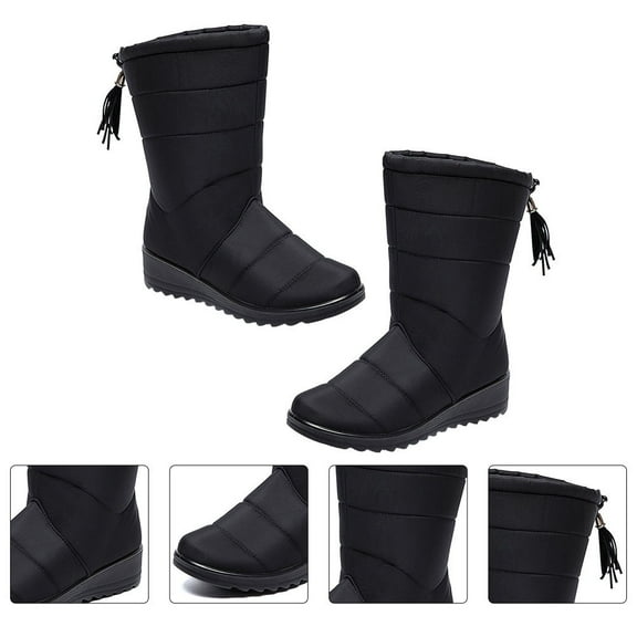 PAMINGONO 1 Pair of Snow Boots for with Warm Fleece Lining