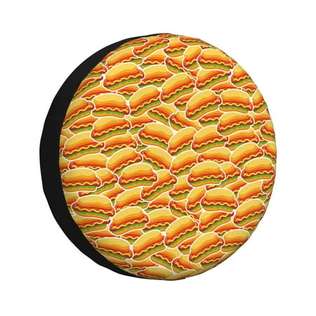 Gaeub Hot Dogs 14-17in Tire Cover Spare Tire Cover for Camper Caravan Trailer Car Truck SUV Jeep-14 inch