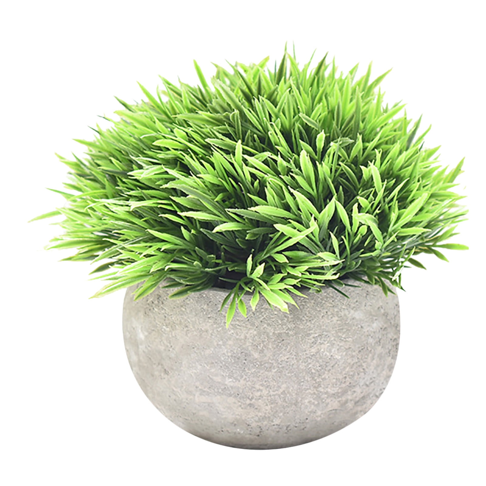 jsaierl Artificial Plants Plastic Fake Mini Green Grass Flower Topiary