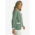 thumbnail image 3 of Jessica London Women's Plus Size Tipped Boxy Cardigan, 3 of 4