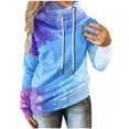 thumbnail image 2 of Pntutb moda Navidad mujer estampado manga larga cómodo transpirable con capucha tops cordón Pntutb Pntutb-768, 2 of 7