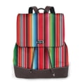 thumbnail image 1 of Balery Mexican Serape Blanket Stripes Mochila de Cuero para Mujeres, Gran Capacidad, Bolsa de Viaje Multifuncional, Mochila de Cuero y Bolsa de Hombro para Mujeres, 1 of 4