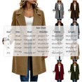 thumbnail image 3 of MaFYtyTPR Winter Coat for Women Solid Casual Thicken Wool Lapel Collar Inner Lining Pocket Breasted Outerwear Tops, 3 of 6