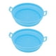 thumbnail image 5 of Cestas para freír de silicona antiadherentes con asas, paquete de 2, 19 cm de diámetro, color azul, accesorios de cocina saludables, 5 of 8
