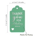 thumbnail image 5 of Inkdotpot Silver Foil Paper Hang Tags ThankYou For Celebrating With Us Bridal Shower-Baby Shower-Retirement-Wedding-Birthday Favor Tags 100 Pack, 5 of 6