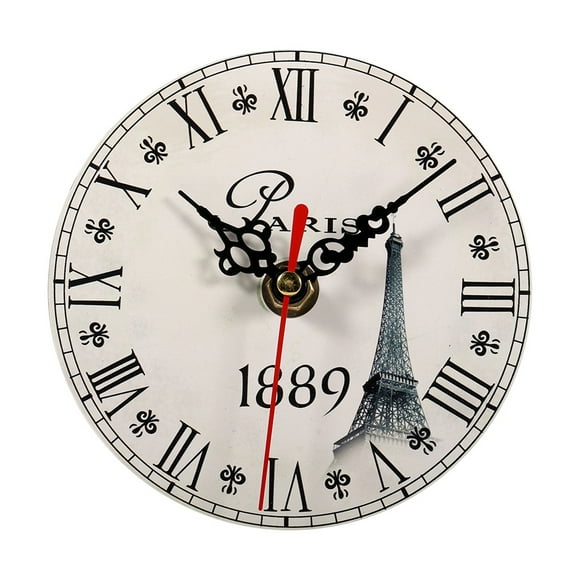 Rdeghly 7 Types Horloge Murale Ancienne Créative Vintage Style en Bois Horloges Rondes Décoration de Bureau à la Maison, Horloge Murale en Bois Vintage, Horloge Murale en Bois Antique