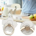thumbnail image 2 of Universal Metal Finger Ring Phone Grip with 360- Rotation and Floral Design Kickstand Holder for Smartphones, 2 of 7