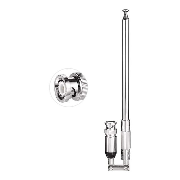 Eightwood 20-1300MHz Police Scanner Antenna BNC Male Ham Radio Antenna Handheld CB Radio Antenna 8 Section Telescopic Compatible with Uniden Bearcat Whistler Radio Scanner Cobra Midland Portable