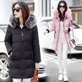 thumbnail image 4 of Más el tamaño de las chaquetas de las mujeres abrigos de invierno sólido grueso parkas mujer ropa caliente venta con capucha cremallera caliente abrigo de mujer ropapangjing, 4 of 4