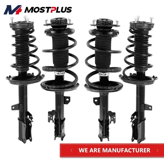 MOSTPLUS 4X Shocks Struts Coil Spring Assembly for 04-07 Toyota Highlander FWD Front Rear