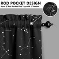 thumbnail image 5 of Kitchen Curtains 36 Inch Short - 3 Panel Set, Gothic Celestial Sun and Moon Print, Mystical Starry Night Astrology Aesthetic, Rod Pocket Window Curtain, Easy Wash, 5 of 6
