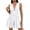 White, variant on Women's V Neck Sleeveless Rompers Shorts Summer Beach Vacation Ruched Plus Size Shorts Jumpsuit with Pockets, XL