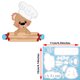 thumbnail image 3 of 3 piezas de troqueles de corte de metal con diseño de oso navideño divertido, plantilla de chef con diseño de animal de feliz año nuevo para manualidades de tarjetas y álbumes de recortes, 3 of 4