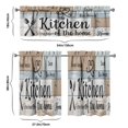 thumbnail image 6 of Retro Tableware5 (1) Kitchen Curtain Valance 3 Piece Home Curtains and Valance Set Curtain Sink Window Decor Window Treatment Tier 27.5x36 Length, 6 of 6