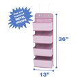 thumbnail image 5 of Delta Children 4 Pocket Over The Door Hanging Organizer - 2 Pack, Easy Storage/Organization Solution - Versatile and Accessible in Any Room in the House, Pink Polka Dots, 5 of 6