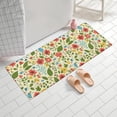 thumbnail image 2 of Pioneer Flower Floral Print Pattern Bathroom Rugs Mat, Non Slip Microfiber Bathroom Rug with Rubber Backing, Soft Mats for Bathroom Floor Tub Shower, 24"x60", 2 of 5