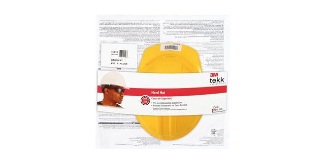 3M SecureFit Hard Hat H-702SFR - Yellow Safety Helmet With UV Sensor & Ratchet Suspension