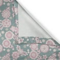 thumbnail image 6 of Ambesonne Floral Valance & Curtain, Romantic Pastel Foliage, 55"x45", Slate Blue Pale Pink, 6 of 6