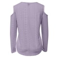 thumbnail image 5 of frariair ​Seasonal Stretch Knit Top Featuring Bodycon Silhouette Ideal For Cool Weather Layering And Effortless Chic Outfits​ Purple, 5 of 5