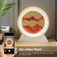 thumbnail image 4 of Lámpara Luz de reloj de arena de 10 pulgadas artesanías de arte luz de pintura de arena móvil USB para oficina en casa JShteea Para estrenar, 4 of 9