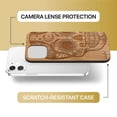 thumbnail image 6 of Case Yard Wooden Case Outside Soft TPU Silicone, Slim Fit Shockproof Wood Protective Phone Cover for Girls Boys Men and Women, Supports Wireless Charging Gothic Skull Design case for iPhone-11, 6 of 7