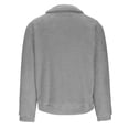 thumbnail image 5 of Mens Fuzzy Sherpa Sweatshirt Quarter Zip Pullover Long Sleeve Winter Fall Fleece Outwear Casual Warm Tops With Pocket, 5 of 5