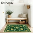 thumbnail image 3 of ODIKA 5'x7' Machine Washable Non-Slip Area Rug, Holiday Themed Decorative with Festive Seasonal High Traffic Rug, Green, 614938, 3 of 7