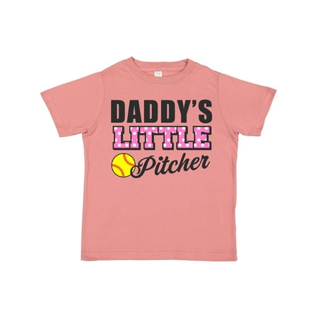 

Inktastic Daddys Little Pitcher Softball Girls Toddler T-Shirt