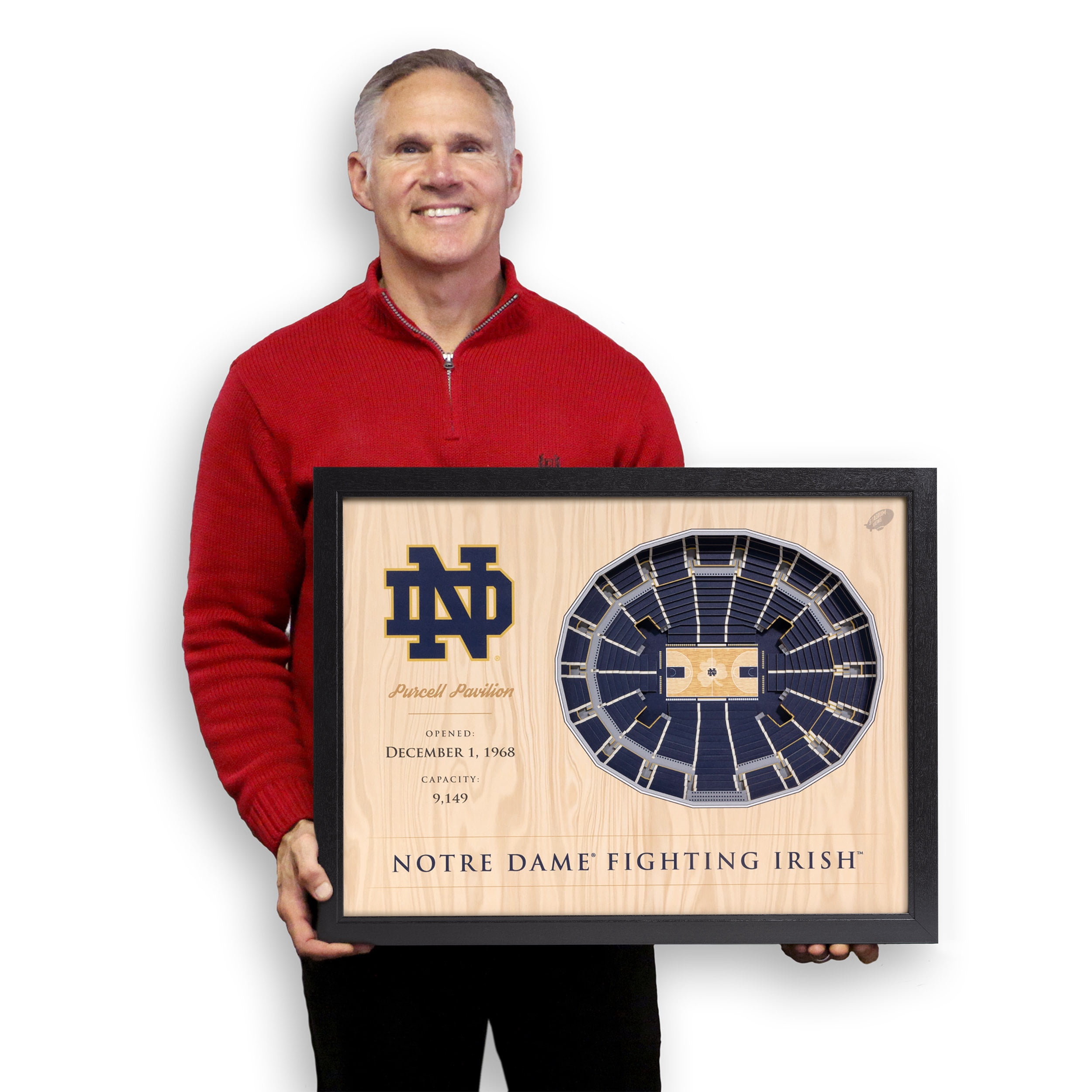 YouTheFan NCAA Notre Dame BB 25-Layer Stadiumview Wall Art