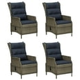 thumbnail image 2 of vidaXL 5 Piece Garden Dining Set Brown Poly Rattan, 2 of 5