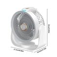 thumbnail image 3 of LYCAQL Fan, 8.5"D x 4.1"W x 9"H, Gray Powerful Fan For Home Bedroom Table Air Circulation Fan Wall Mounted Folding Desktop Portable Silent Mini USB Charging Fan, 3 of 9