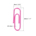 thumbnail image 2 of Unique Bargains Paper Clips 1.1 Inch Vinyl Coated with Box for Office Home Pink Count 400, 2 of 6