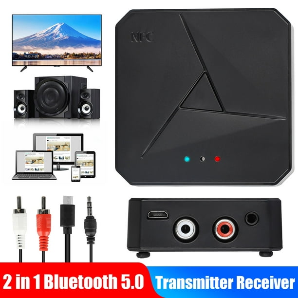 Eeekit Long Range Bluetooth Transmitter Receiver Wireless Audio Adapter For Tv Pc Home Stereo With Low Latency Hifi Sound Nfc Rca 3 5mm Aux For Car Audio Music Streaming Sound System Speaker Walmart Com