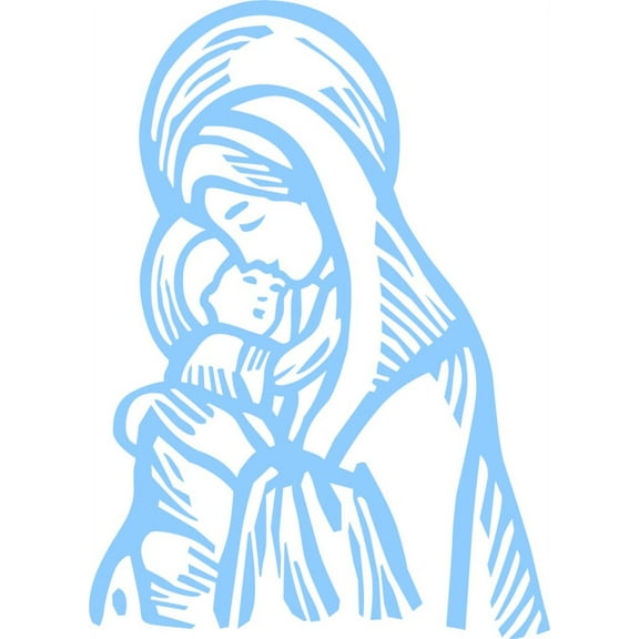 Custom Wall Decal Virgin Mary Living Room Church Decor Sticker Vinyl Wall 14 X 28"