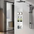 thumbnail image 6 of Stainless Steel Shower Niche 11" x 35" with 3 Shelves - Recessed Wall Mounted Shelf Organizer for Bathrooms, Kitchens, Living Rooms, Balconies (White), 6 of 18