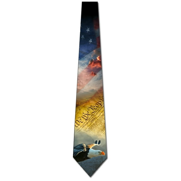 Patriotic Ties Mens American Flag Necktie by Three Rooker