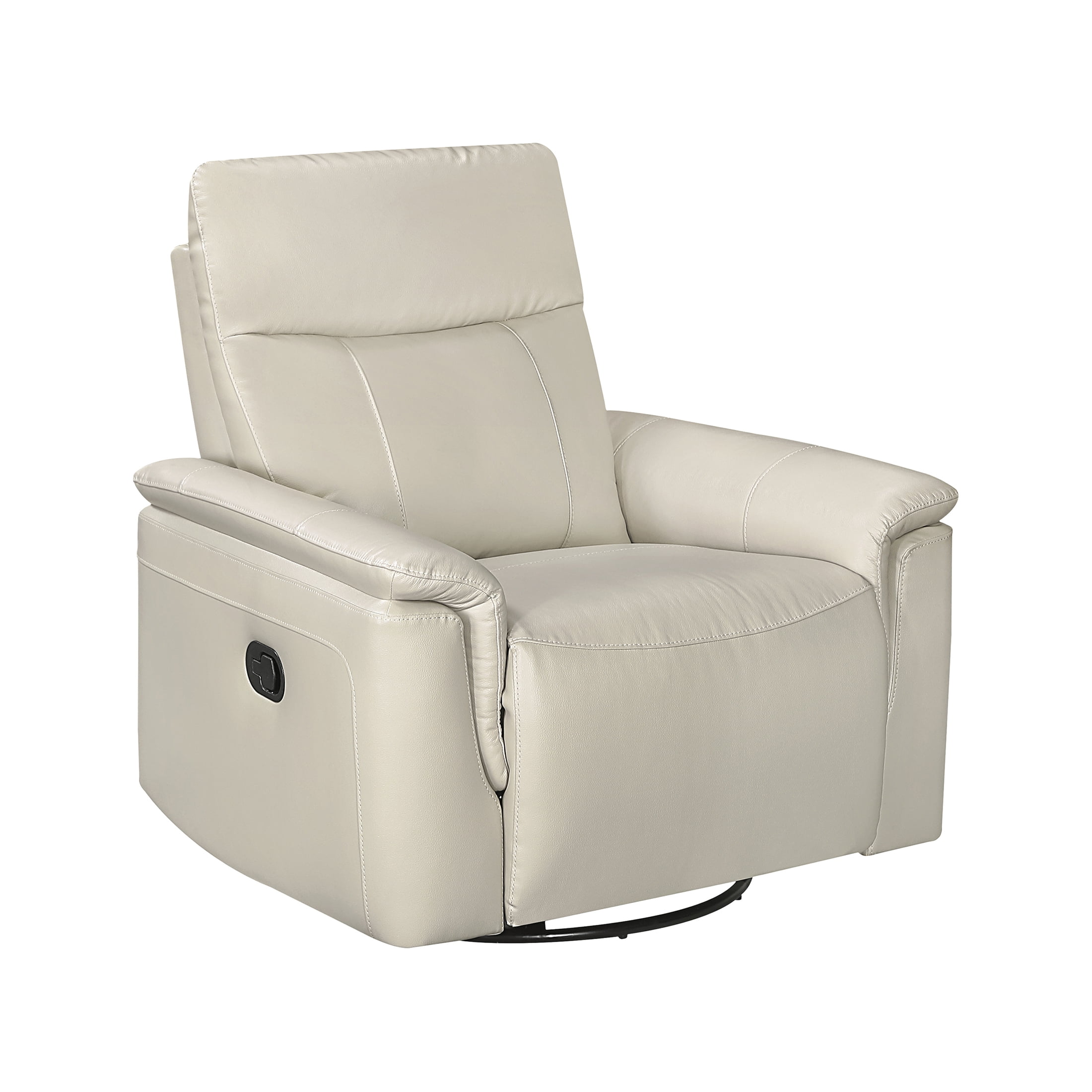 OakvillePark Wildfern Leather Match Swivel Glider Reclining Chair, Taupe