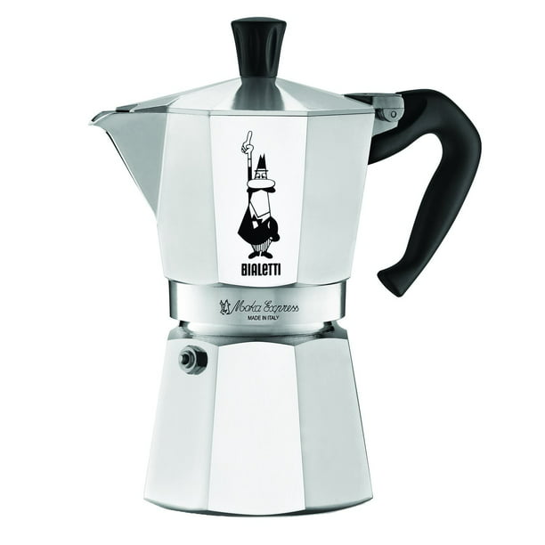 schild hongersnood Diplomatie Bialetti Aluminum 6 Cup Stovetop Steamer Espresso Coffee Maker Brewer,  Silver - Walmart.com